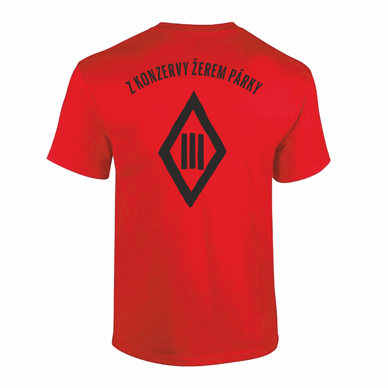 Tričko unisex Tři sestry - Z konzervy žerem párky