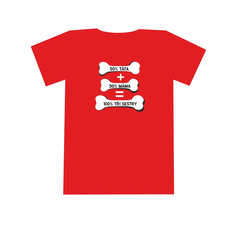 Tričko dětské Tři sestry - Bílé hnáty červené