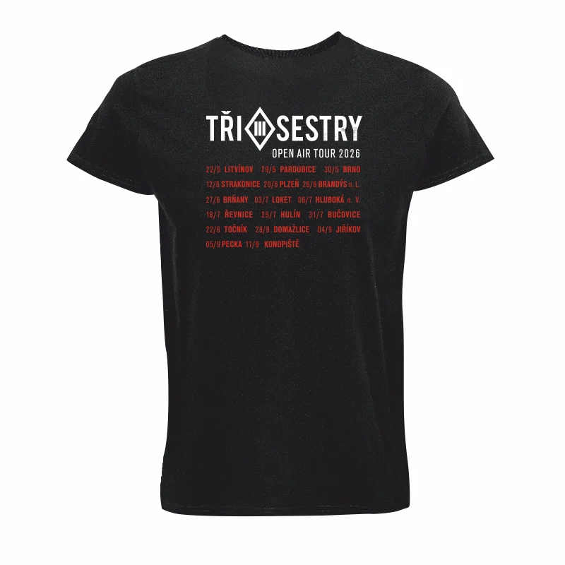 Tričko unisex Tři sestry - Open air tour 2026