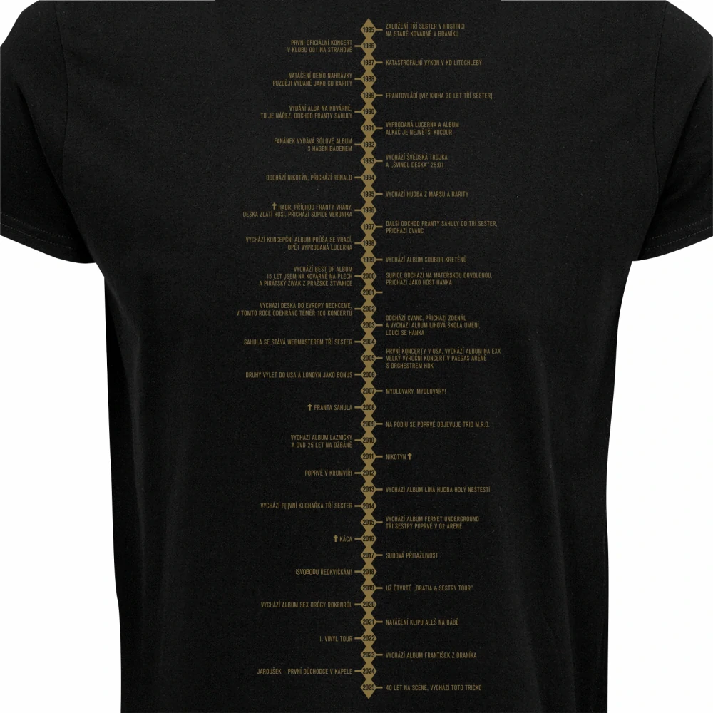 Tričko unisex Tři sestry - Výroční triko 40 let