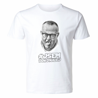 Tričko unisex Doctor P.P. - Jsem dokonalej - bílé