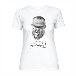 Tričko dámské Doctor P.P. - Jsem dokonalej - bílé