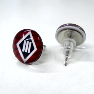 Skleněné náušnice Tři sestry - pecky 12mm